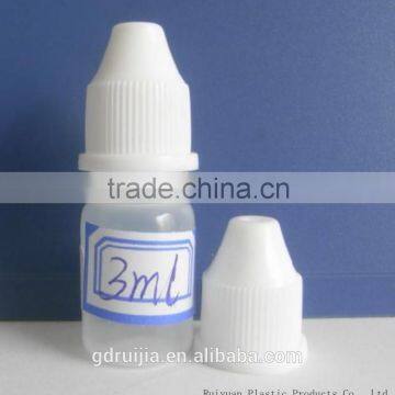 liquid nicotine 3ml dropper bottle ISO8317 bottle