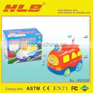 B/O cartoon car with music&light/voice control electric car 103318