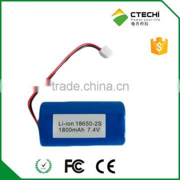 OEM service battery, rc helicopter 7.4V long lihtium battery life 25C 18650 Cell customized capacity for MP4/Bluetooth headsets