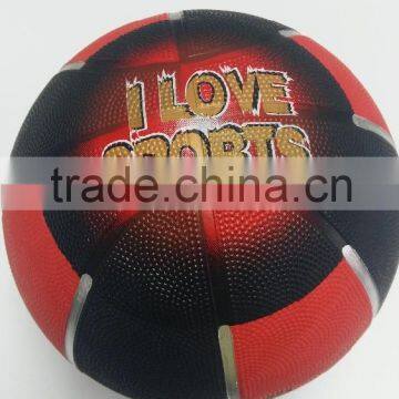 Custom Printed Rubber Basketball Size 7 for Promotion