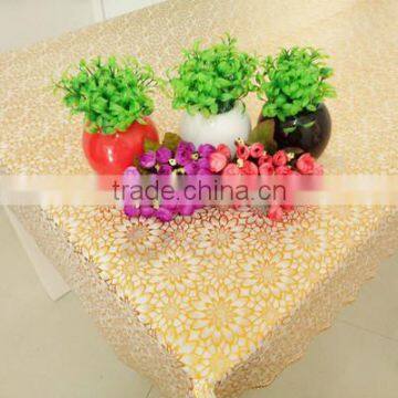 Golden PVC table cloth