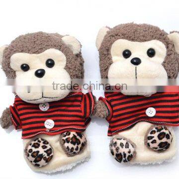 Plush Animal Monky Gloves