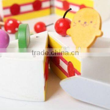 Kids Wooden Fruit Birthday Cake Cutting Toys
