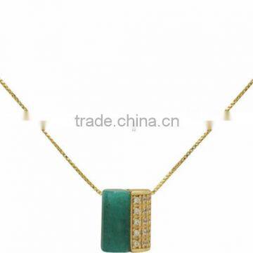 Necklaces, with natural stone, GOLD PLATED