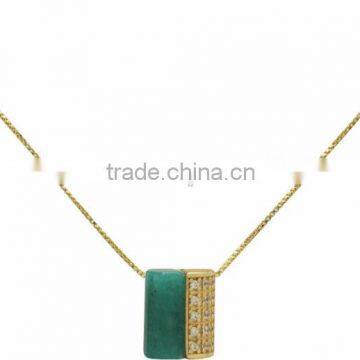 Necklaces, With Natural Stone, GOLD PLATED