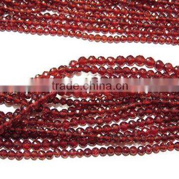 GarnetFaceted Roundlle Beads 3MM,3.5MM,4MM Approx