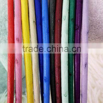 Genuine Ostrich Leather High End 100% Real Ostrich Skin Leather Cord for DIY Bracelet