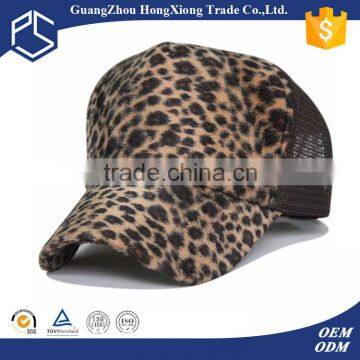 Alibaba customize leopard print trucker hats