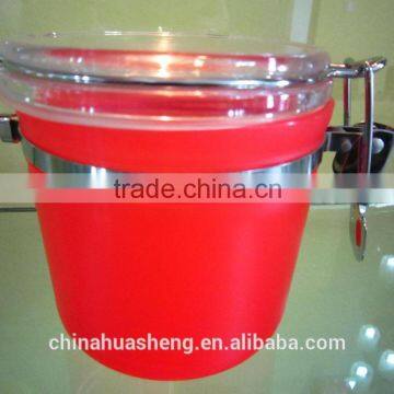 2015 Best Selling Plastic Candy Box Airtight Canister Seal Pot With 3 Color ASS Customer Color photo-2