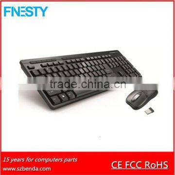 2016 portable slim 2.4g wireless standard mouse and keyboard combo