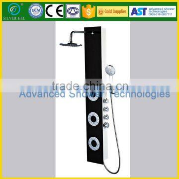china factory Tempered shower panel, bathroom massage shower column, bath shower set