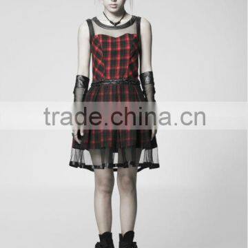 China supplier unique design decadent goth rock and roll swing dress Q-205