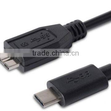 Xinya factory price customized design usb 3.1 type c to usb 3.0 micro B male to male for harddisk