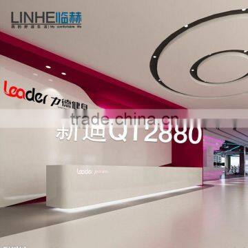 Modern white LED light office counter table design