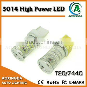 Ultra bright hottest sale 3014 led tail light turn signal light 7440 T20 with low heat for long lifetime