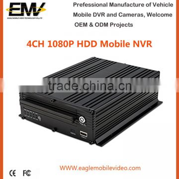 Good quality 4 Channel 1080p HDD Vehicle Mobile NVR DVR