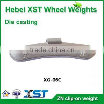 zn wheel weights and clips for alloy rims