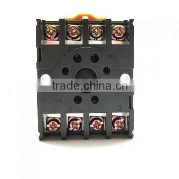 Screw terminal 8 round pin relay base