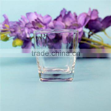 Square Base High Transparent Stock Whisky Glass