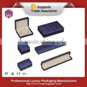 Hot-selling Leather Dark Blue Jewelry Set Box