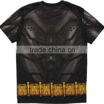 100% Polyester Half Sleeves Full Sublimated T-Shirt with Batman Costume design