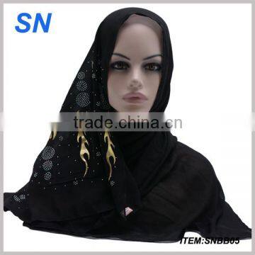 hot fix rhinestone hijab scarf