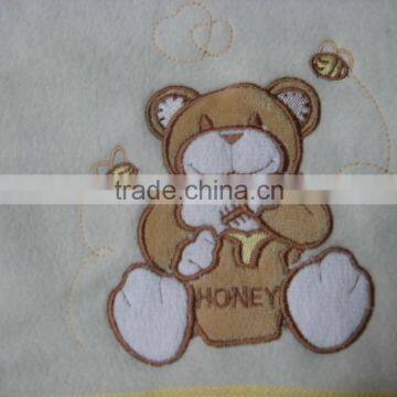 Superior Quality Embroidered Print Fleece Baby Banket photo-3