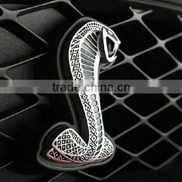 silver gold 3D Cobra logo, chrome Cobra car sticker                        
                                                Quality Choice