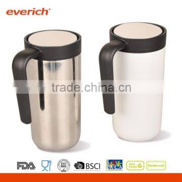 16oz Custom Portable Stainless steel thermo mug with handle