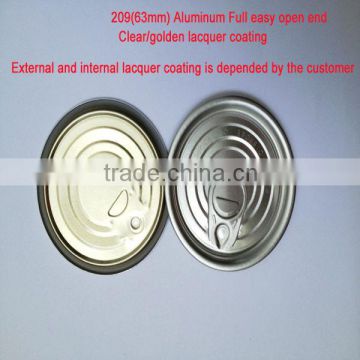 209(63mm) best quality metal can tab aluminum can easy open lid