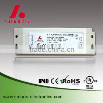 0-10v dimming led driver 12v 24v 36w led switching power supply