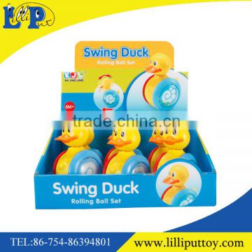 Rolling ball set cute swing duck toy with display box