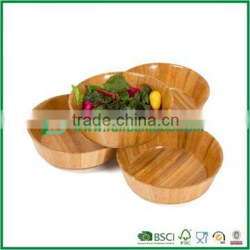 Cheap bamboo fruit rice bowl set of 4 pieces