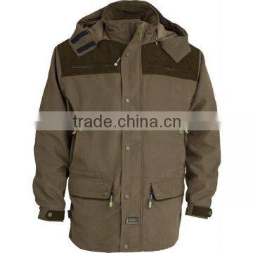 Winter waterproof breathable hooded hunting jacket