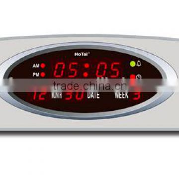 led table clock with calendar, alarm and temperature