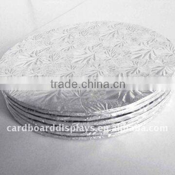 Silver foil embossed cake boards