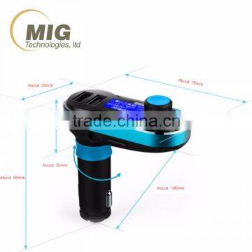 Car FM Transmitter Kit Cigarette Lighter Charger Card Blue New Top MP3 Player photo-2