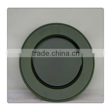 Decorative Plastic Green Charger Plates