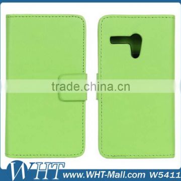 Factory Price Credit Card Slots PU Leather Purse Case for Motorola Moto g, for Moto g Leather Case