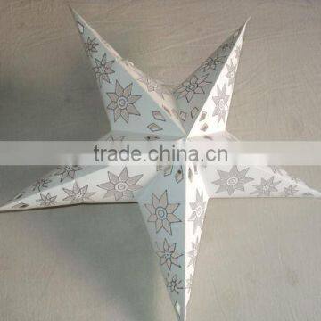 new glitter printed paper star wholesale from india