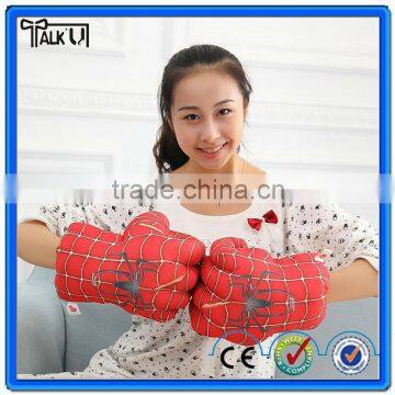 Green smash fists cute winter hulk gloves for party, Movie Character cartoon spider man plush hulk gloves