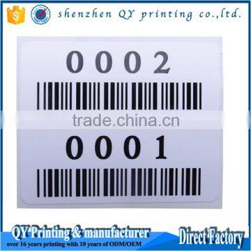 Cheap High Quality Custom Hot Selling Thermal Paper Sequential Number Label