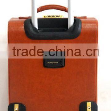2016 Oil Leather Travel Compass Luggage Trolley Bag photo-2