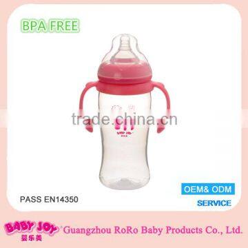 2016 New Wide Neck Wave Patterns Bottom PP Plastic Feeding Bottle With Scale