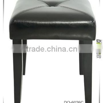 PU solid wood frame bar stool chair with a cross thread & button on the cover- promotion low price hot sale (DO-6026C)