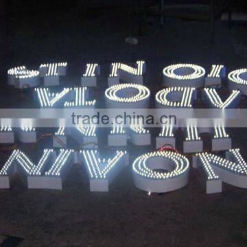 3d outdoor led punching mounting channel sign