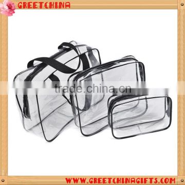 Cheap waterproof clear pvc cosmetic bags with zipper