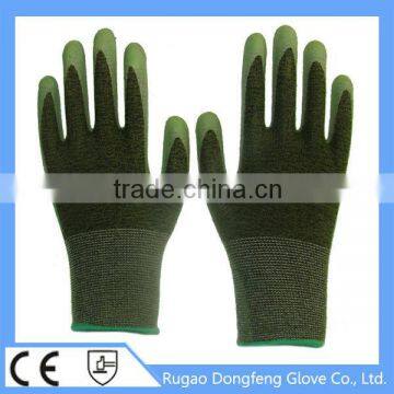 High Quality 15 Gauge Latex Grip Bamboo Fiber Gloves