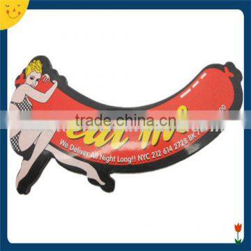 Soft PVC banana shape fridge magnet for advertising