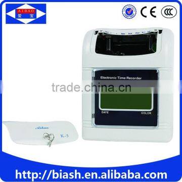 LCD display card punch time clock/card punch time clock machine